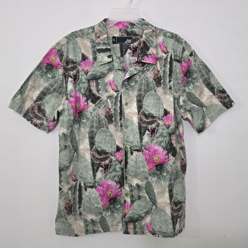 Lost Cobra Snake Button Front Shirt